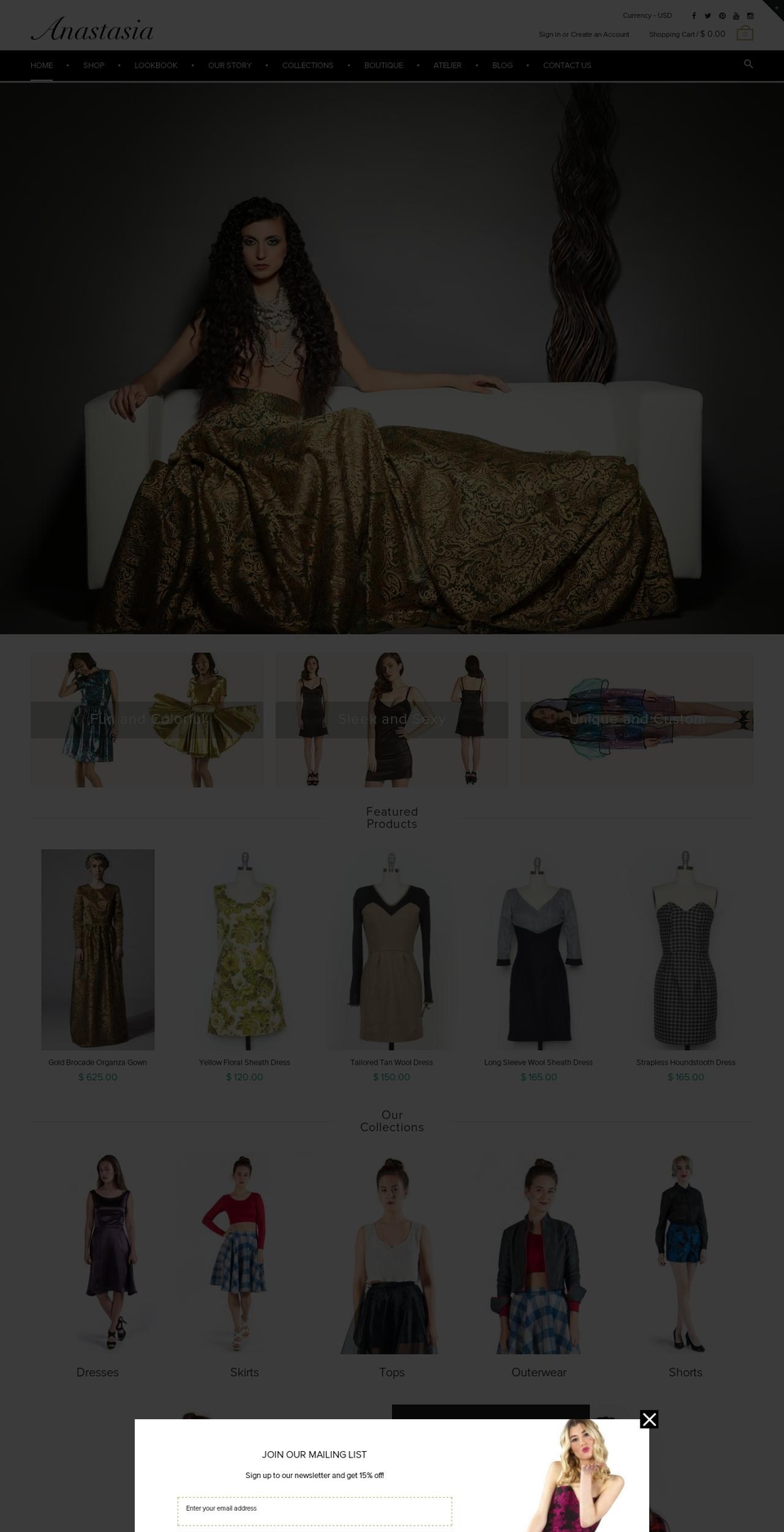 anastasiachatzka.com shopify website screenshot
