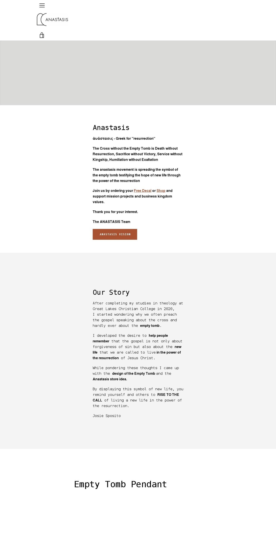 anastasisstore.com shopify website screenshot