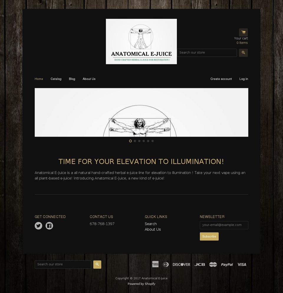 anatomicalejuice.com shopify website screenshot