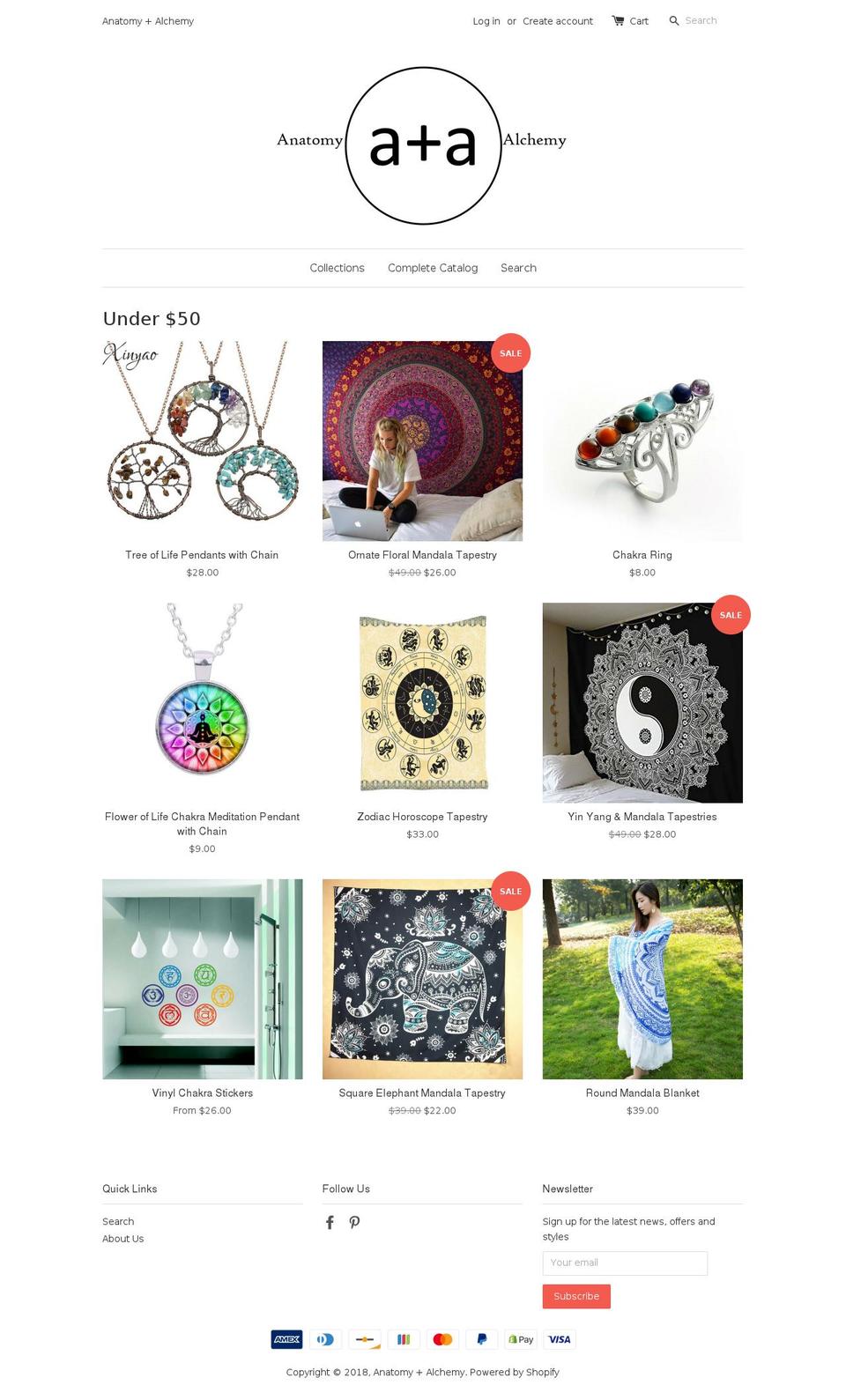 anatomyalchemy.com — Shopify storefront screenshot
