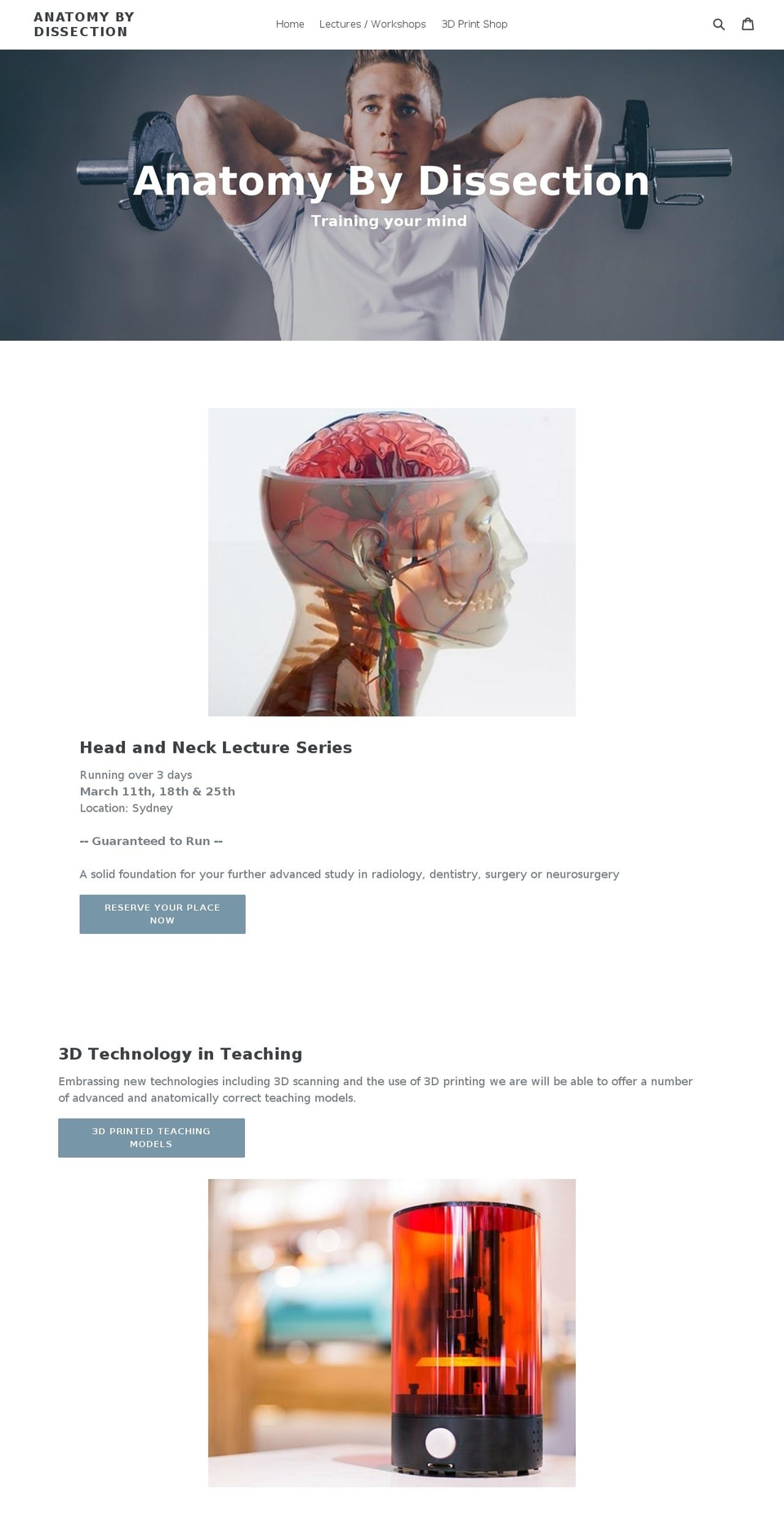 anatomybydissection.com — Shopify storefront screenshot