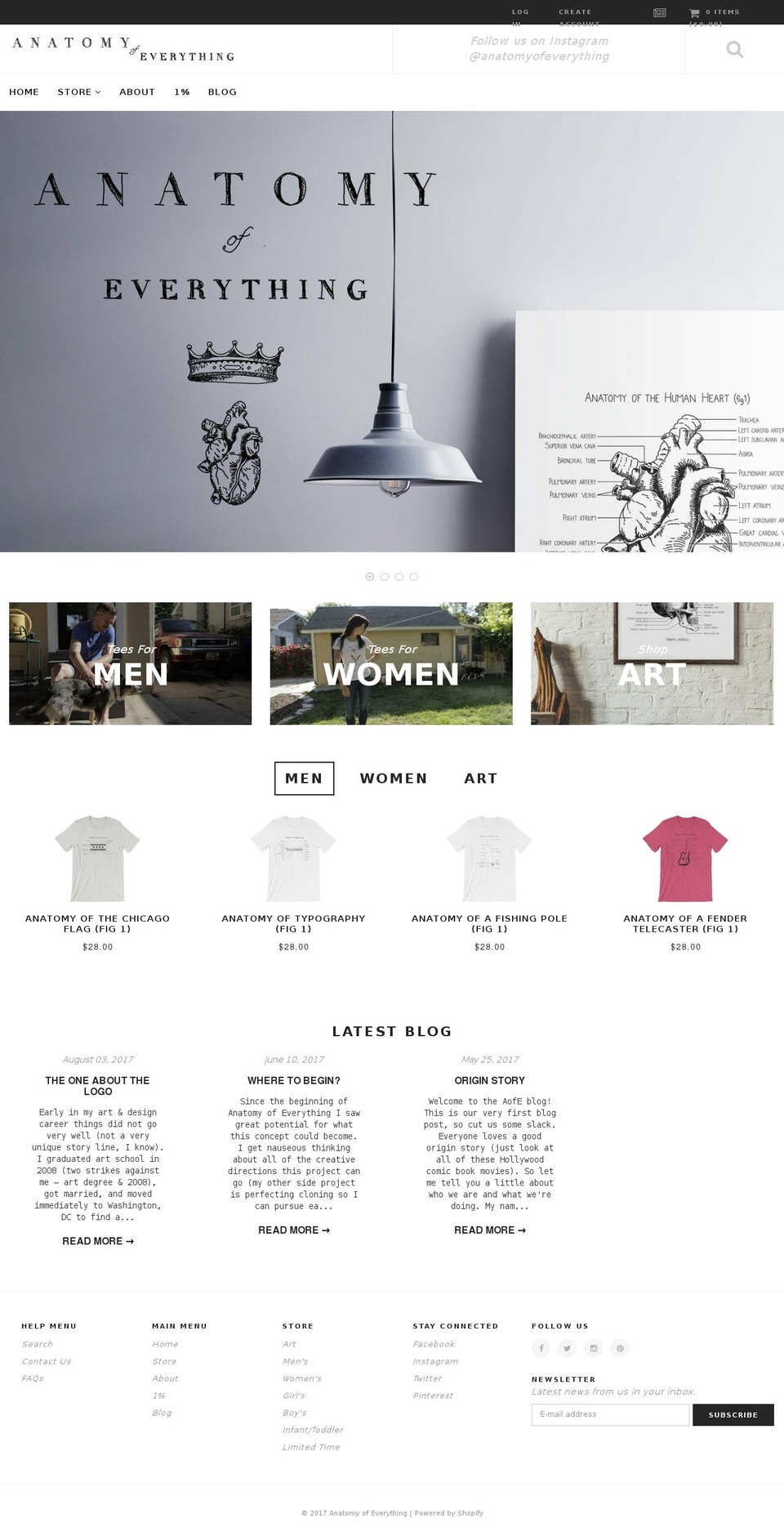 annabelle Shopify theme site example anatomyofeverything.com