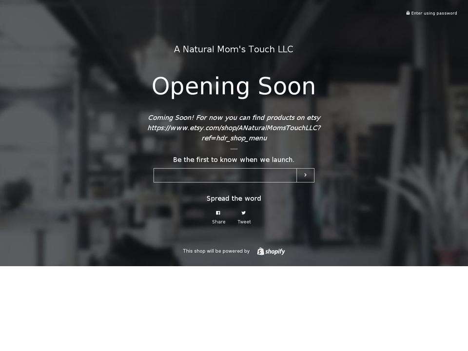 anaturalmomstouch.com shopify website screenshot