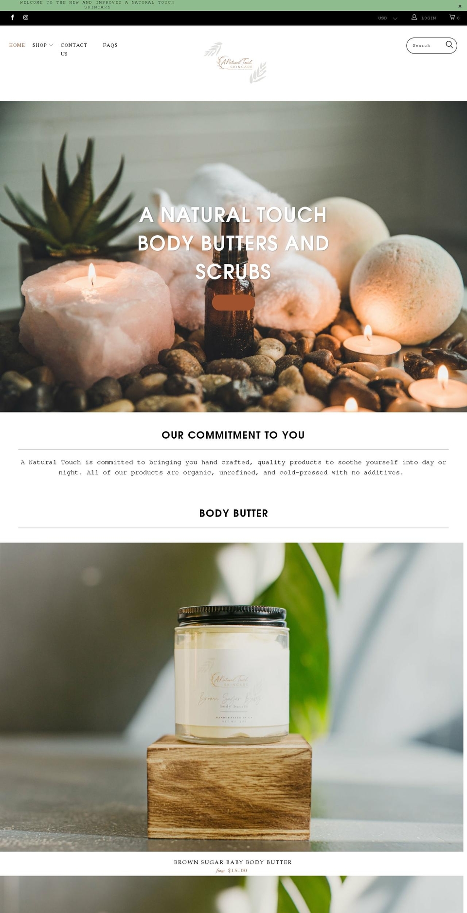 anaturaltouchga.com shopify website screenshot