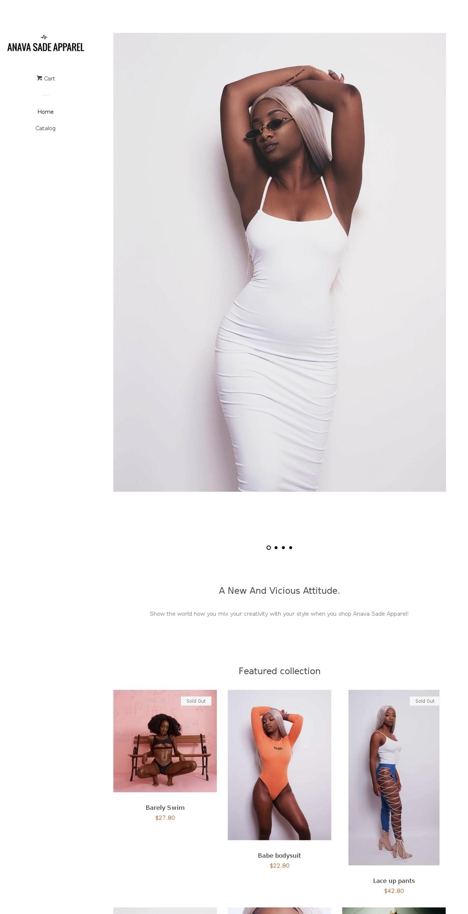anavasadeapparel.com — Shopify storefront screenshot