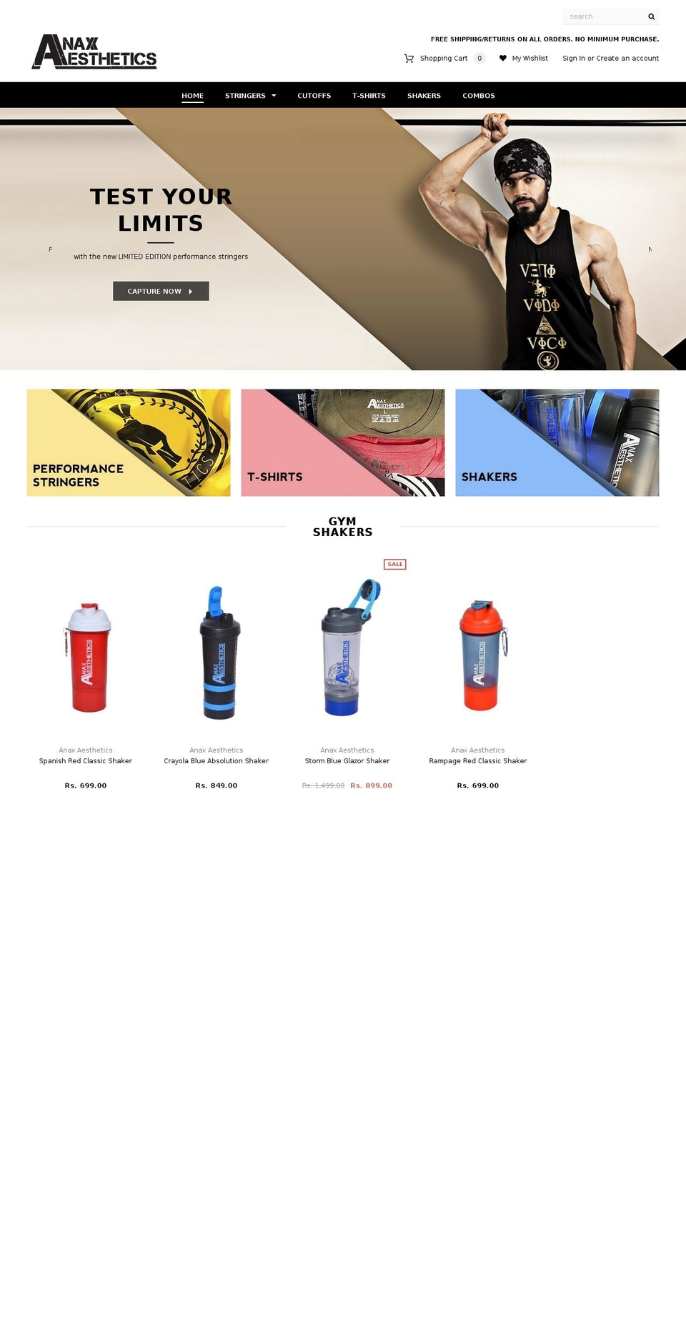 anaxaesthetics.com shopify website screenshot