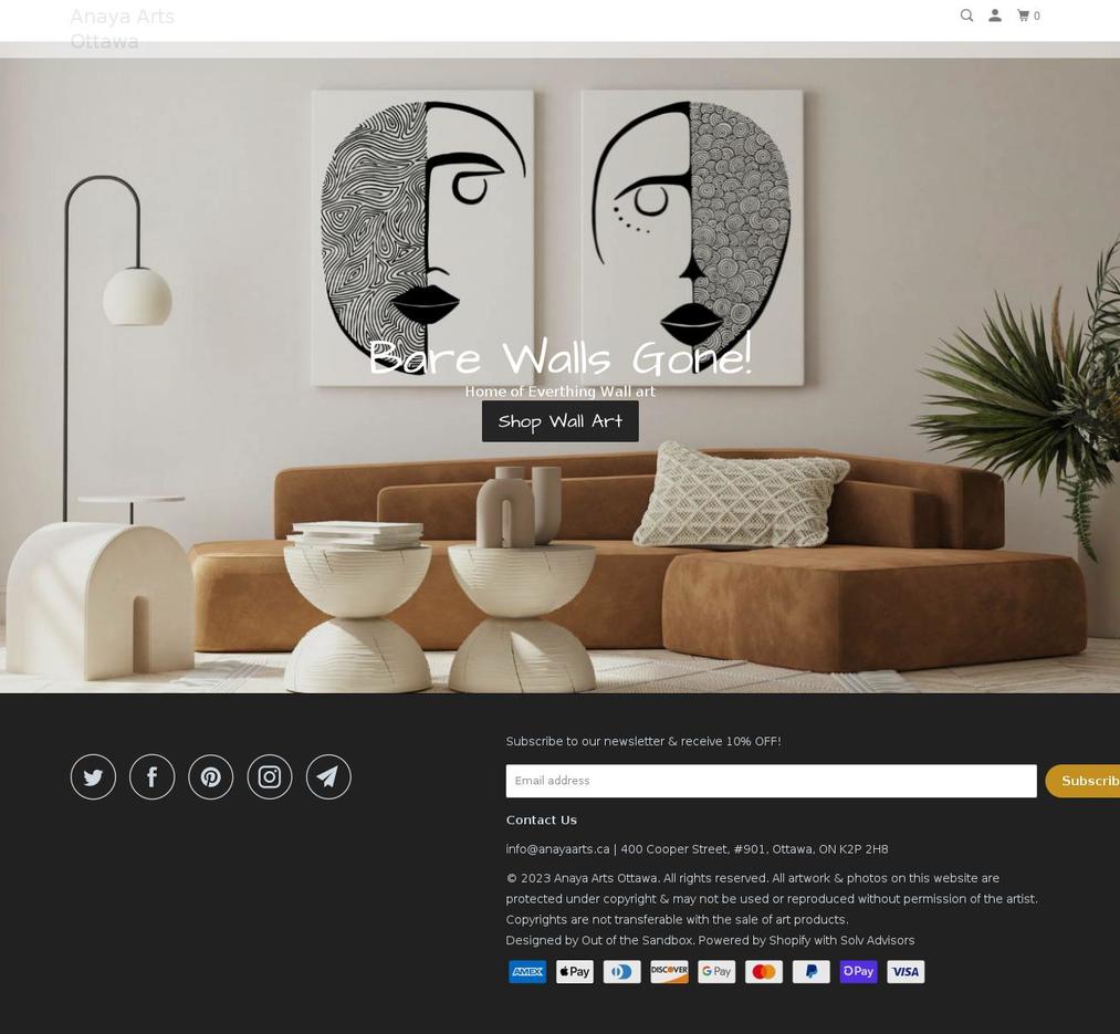 anaya.world shopify website screenshot