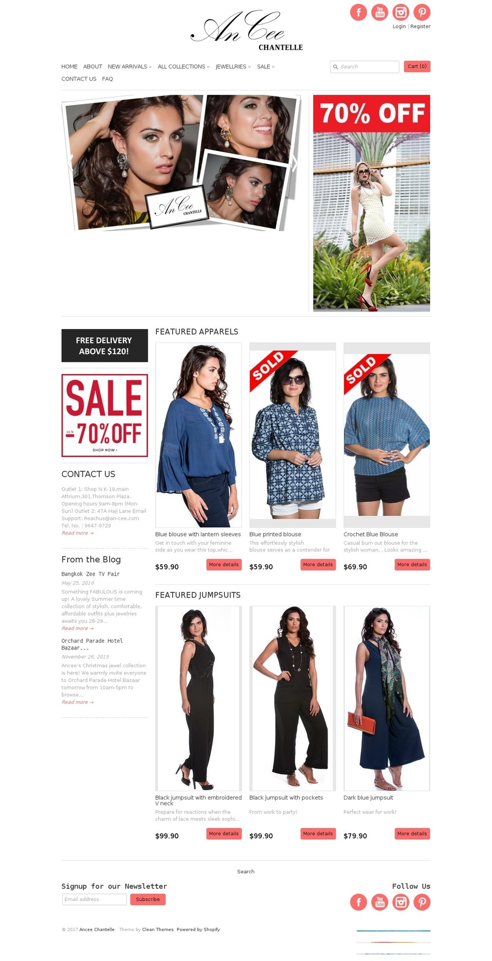 anceefashion.com shopify website screenshot