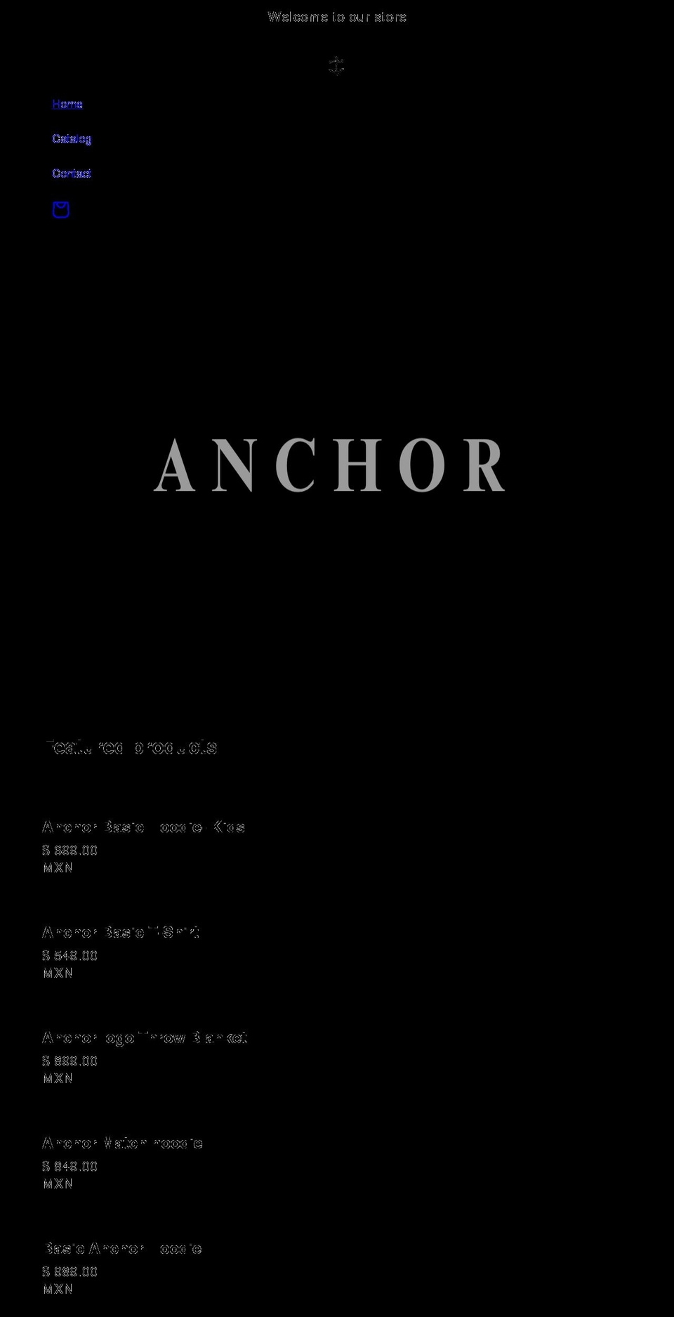 anchor.com.mx shopify website screenshot