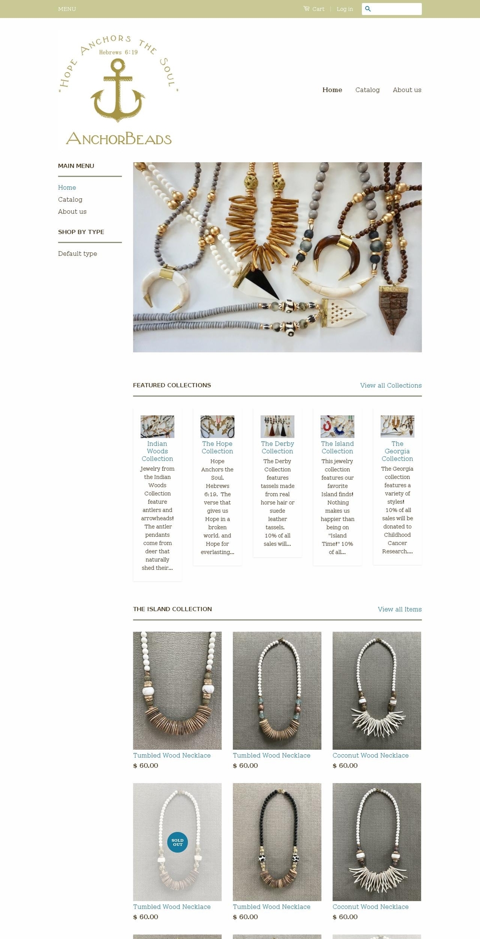 anchorbeads.com shopify website screenshot