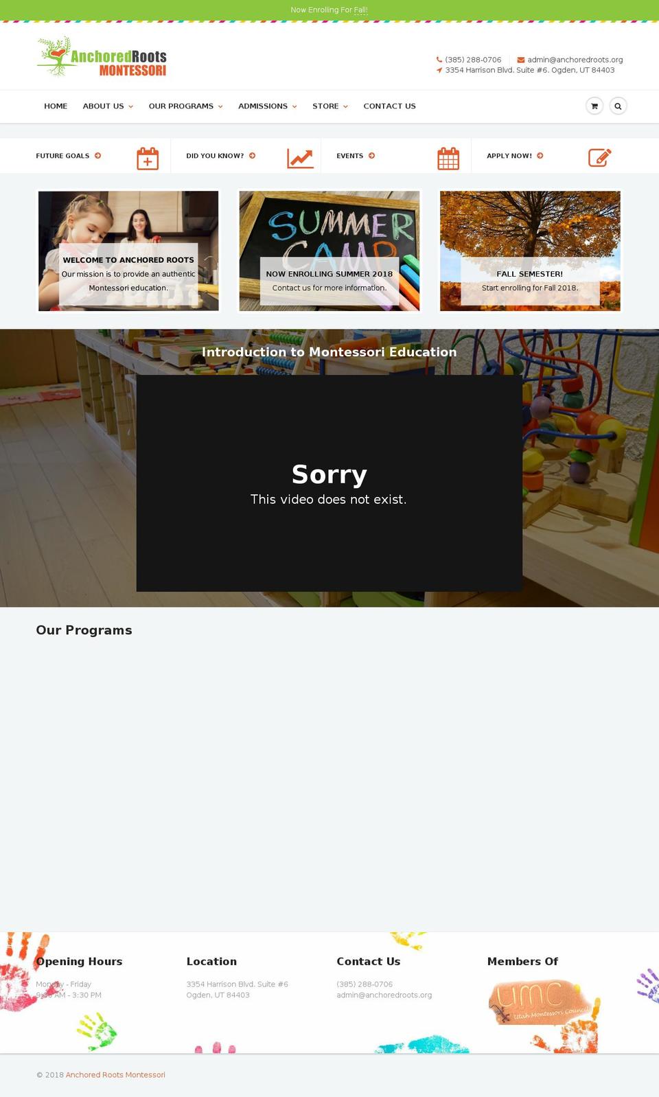 anchoredroots.org shopify website screenshot