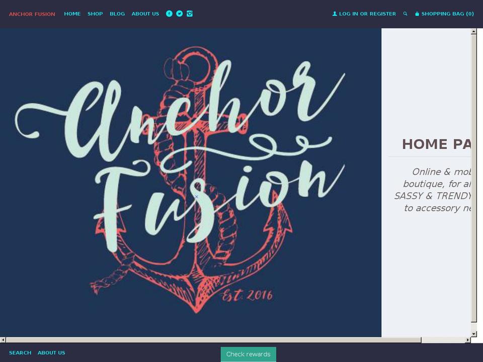 anchorfusion.com — Shopify storefront screenshot
