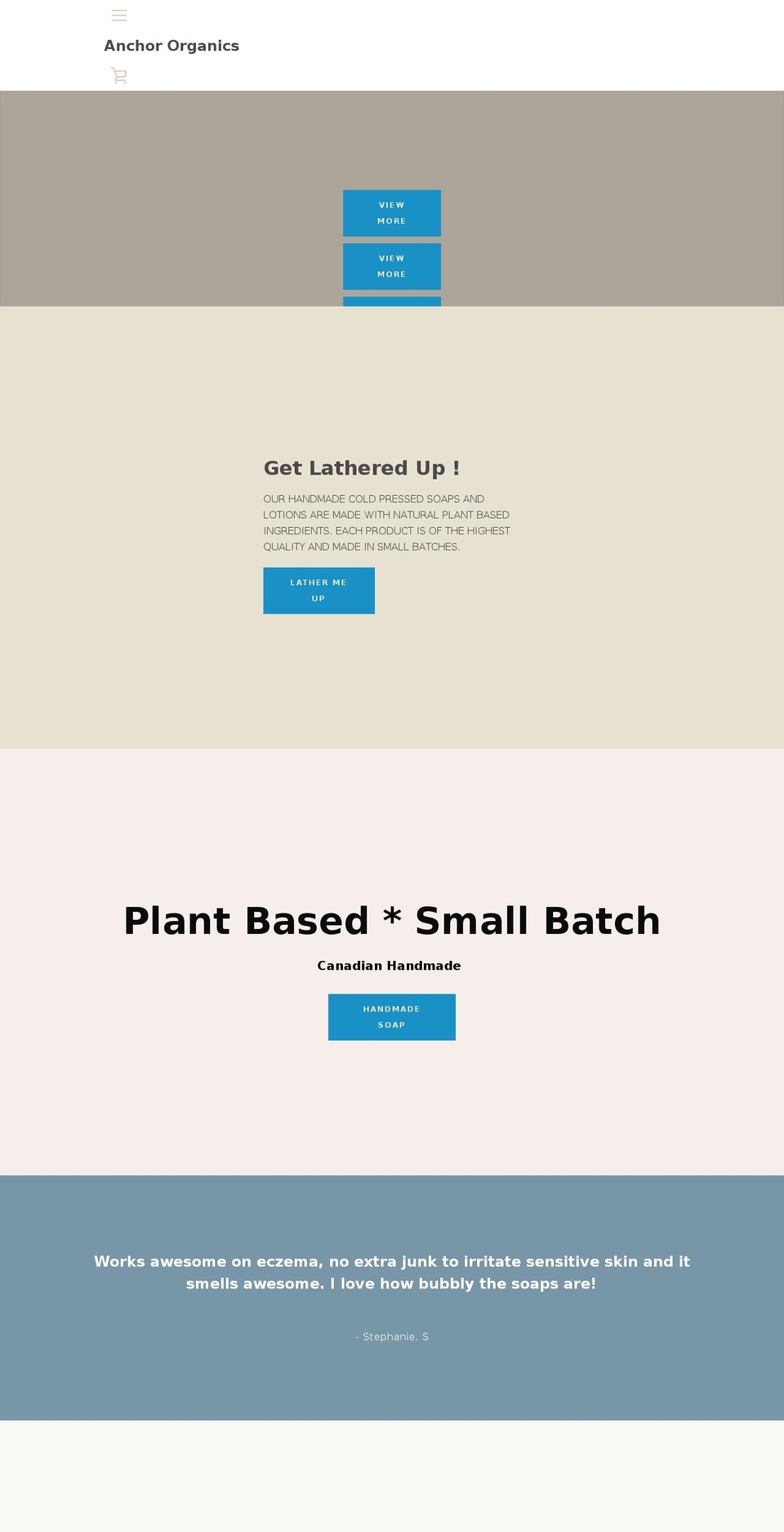 anchororganics.ca shopify website screenshot