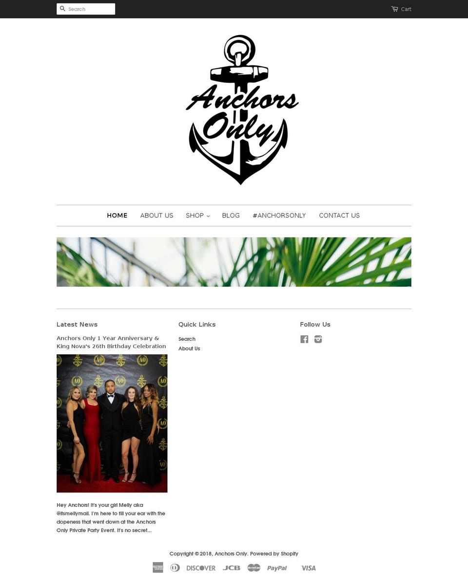 anchorsonly.com — Shopify storefront screenshot