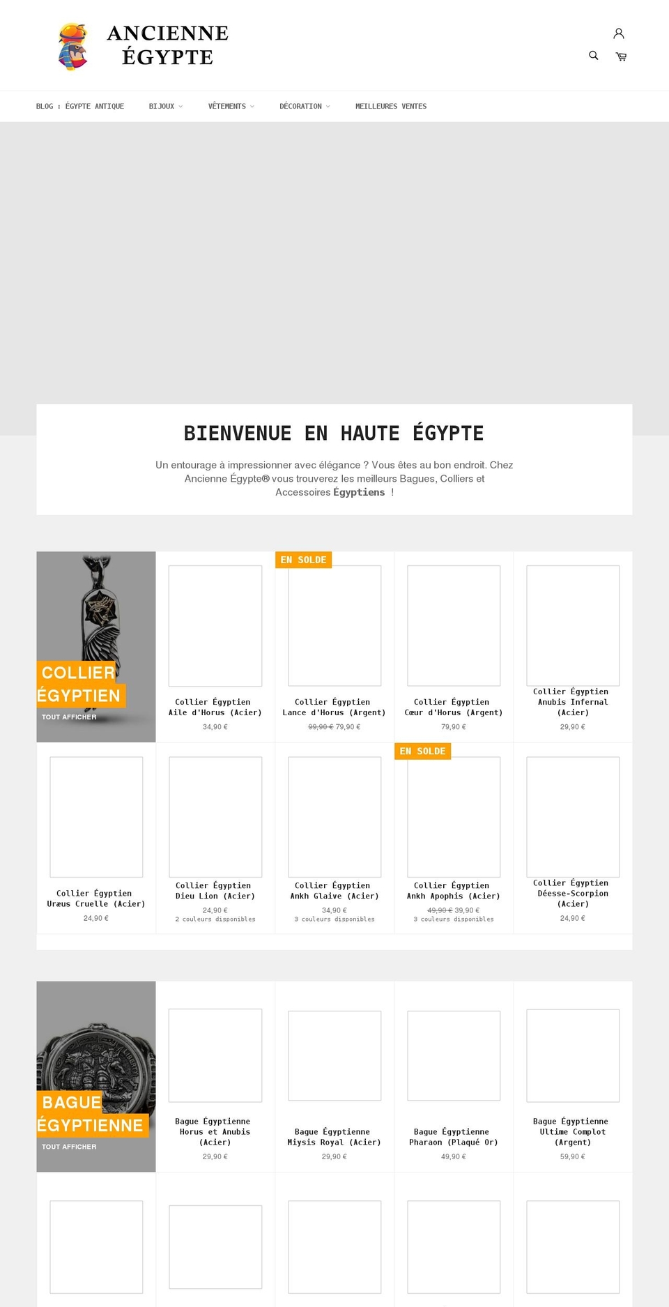 Billionaire-theme-seo Shopify theme site example ancienne-egypte.com