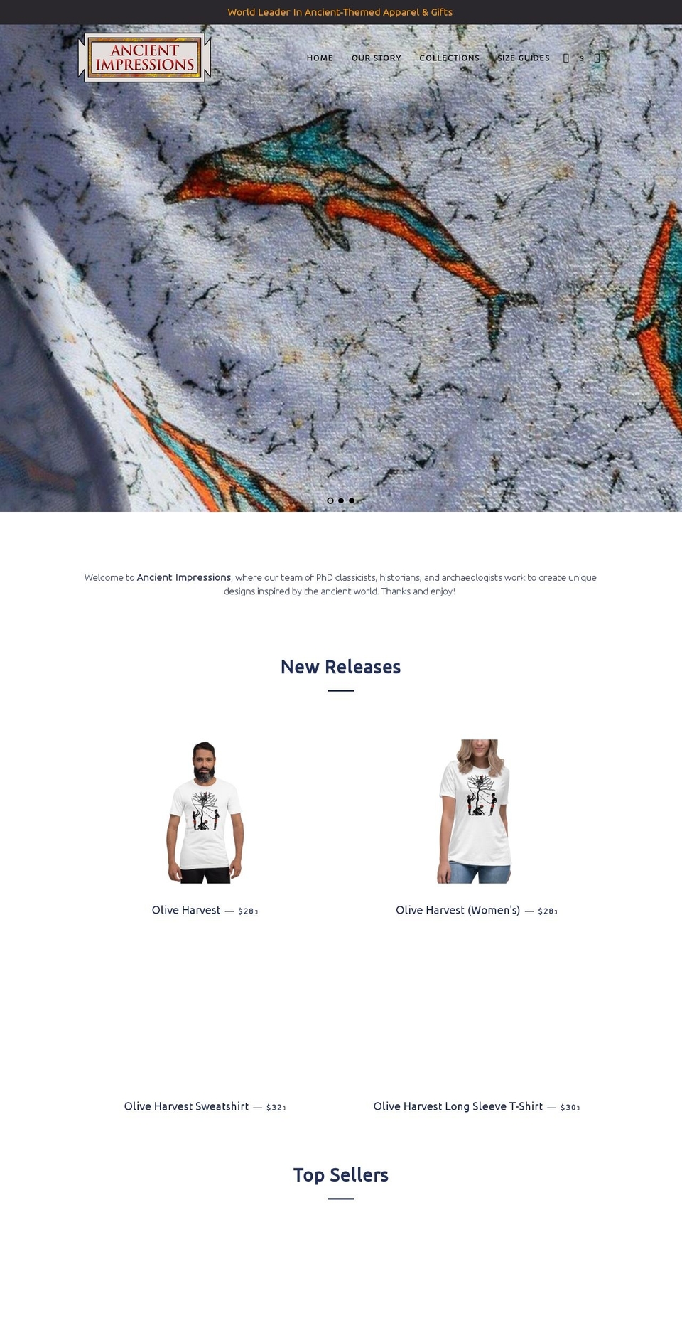 ancient-impressions.com shopify website screenshot