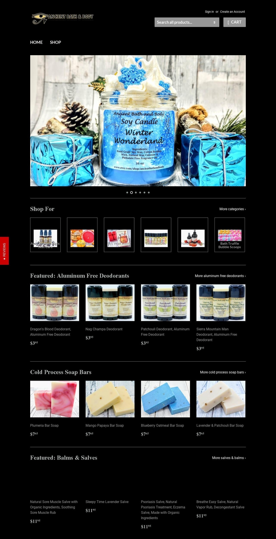ancientbathbody.com — Shopify storefront screenshot