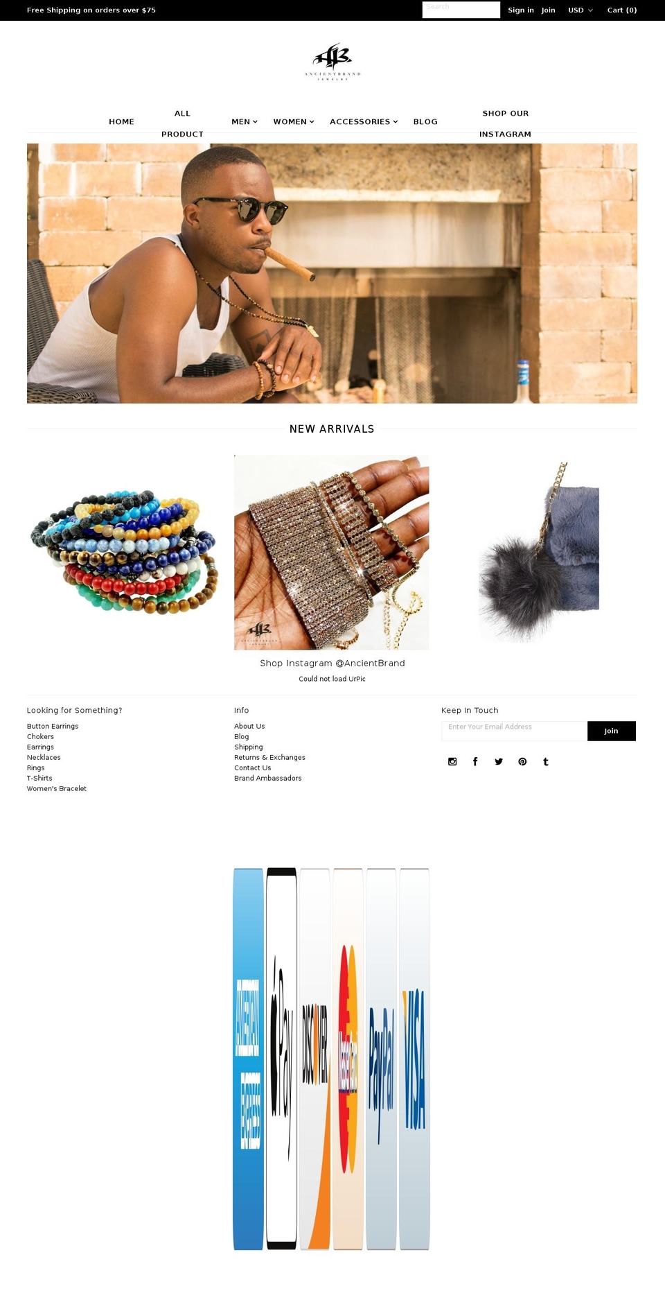 z-dzine Shopify theme site example ancientbrand.com