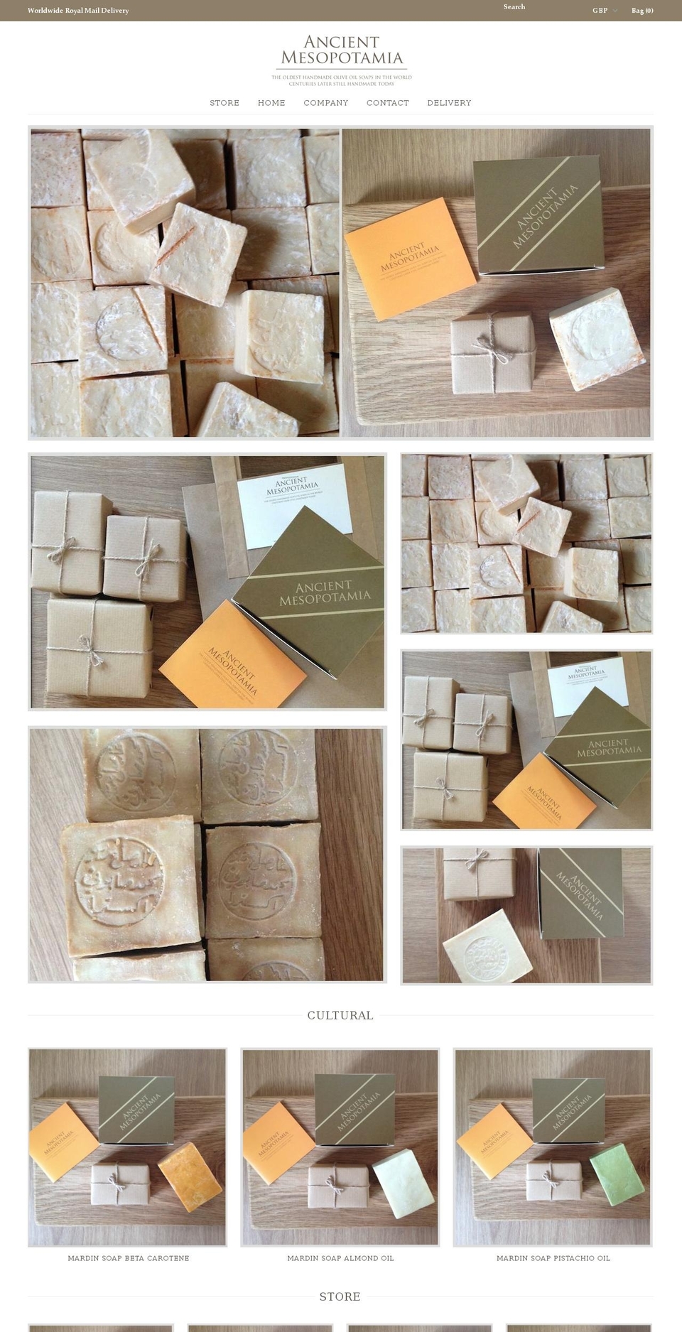 ancientmesopotamiagifts.com — Shopify storefront screenshot