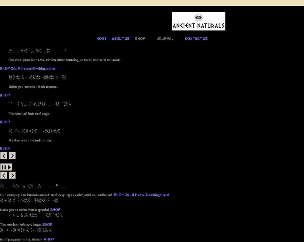 ancientnaturals.co.uk shopify website screenshot