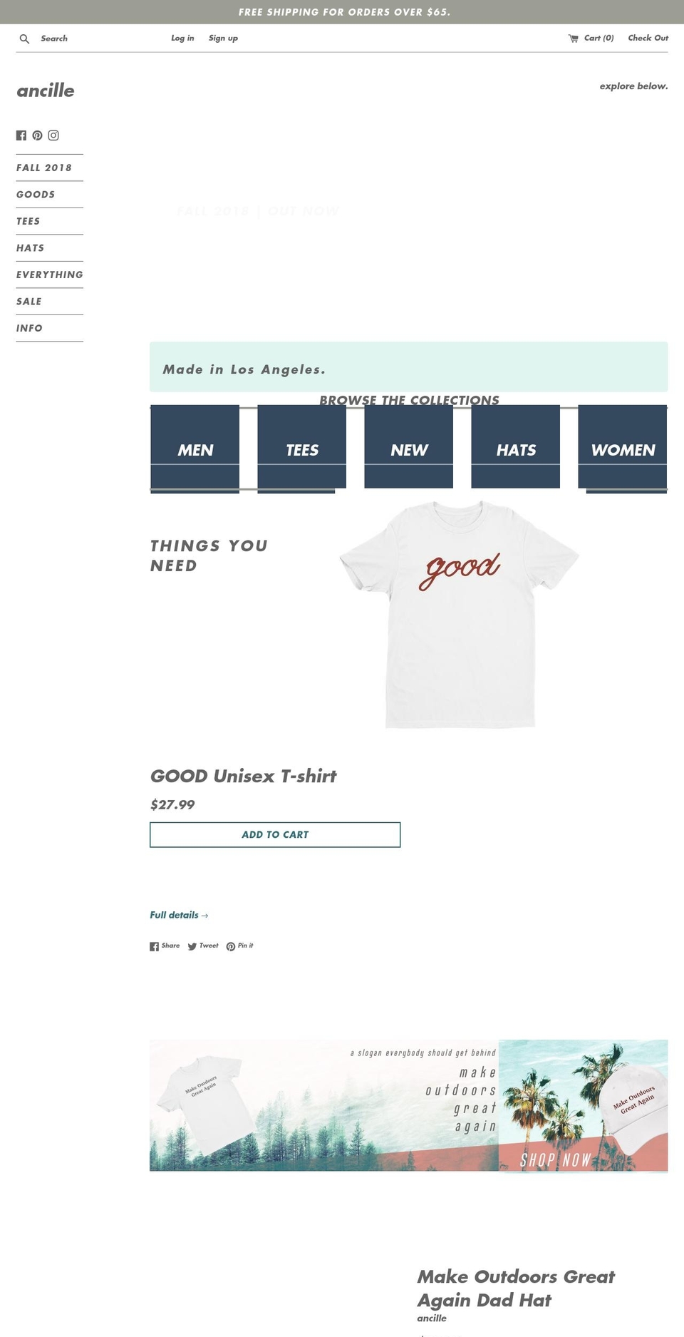 ancille.com — Shopify storefront screenshot