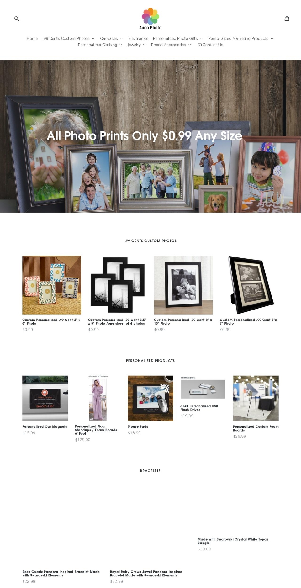ancophoto.com — Shopify storefront screenshot