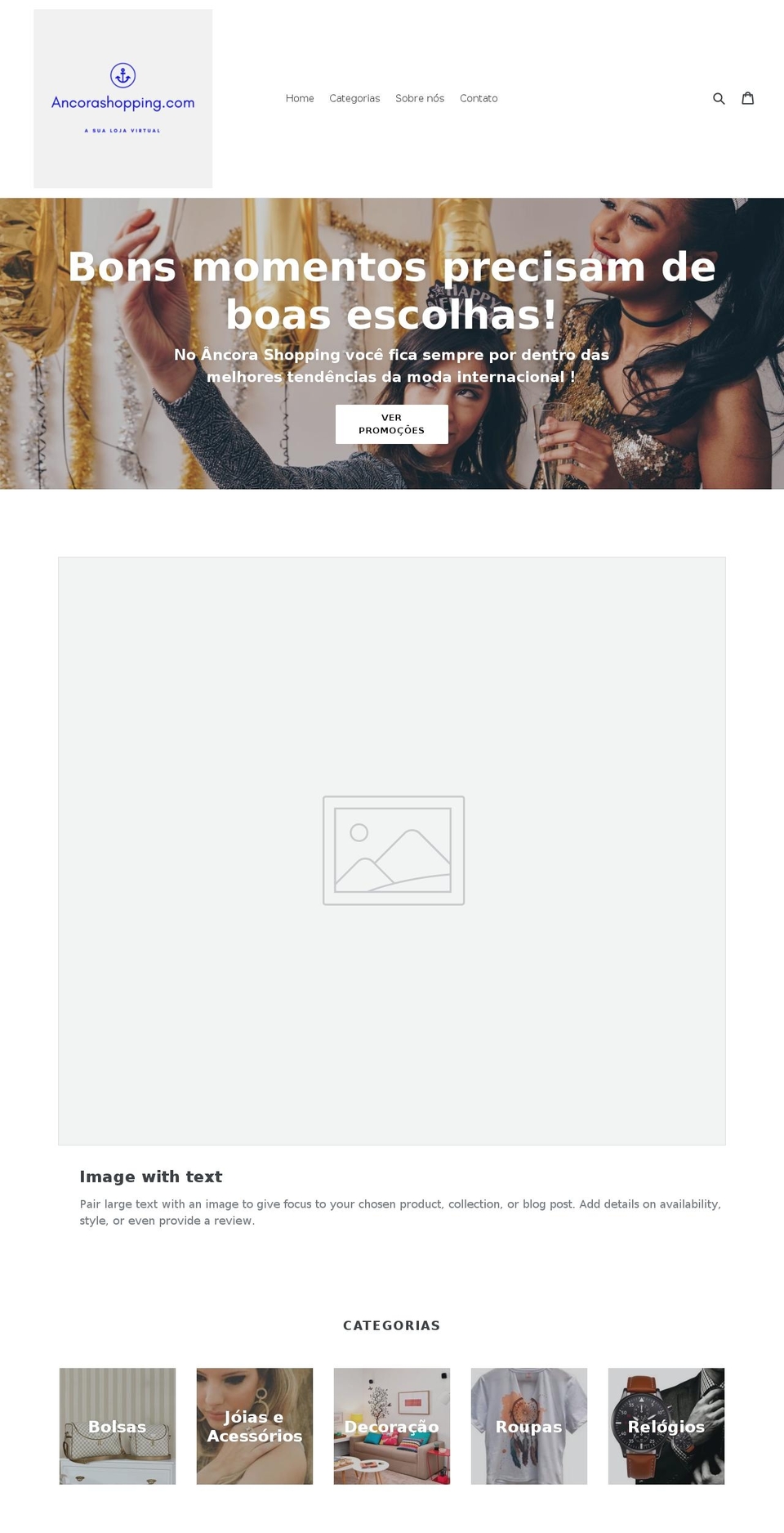 ancorashopping.com — Shopify storefront screenshot