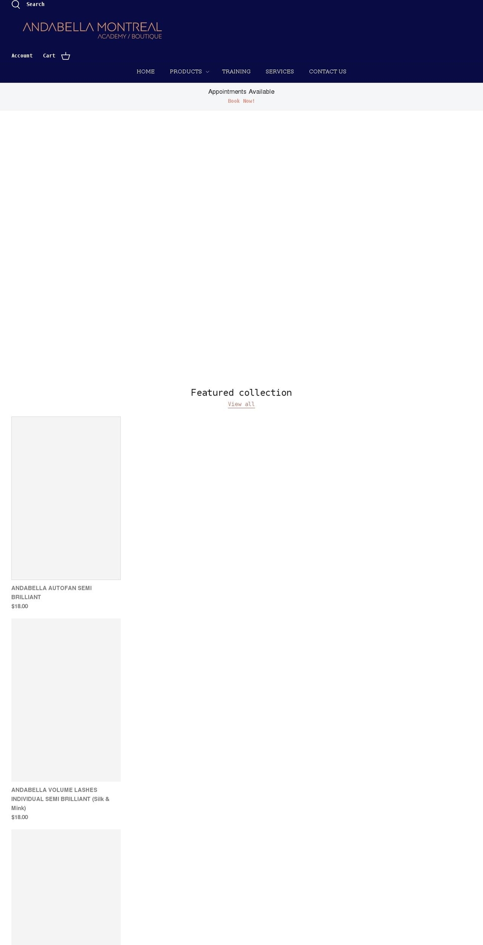 andabellamontreal.com shopify website screenshot