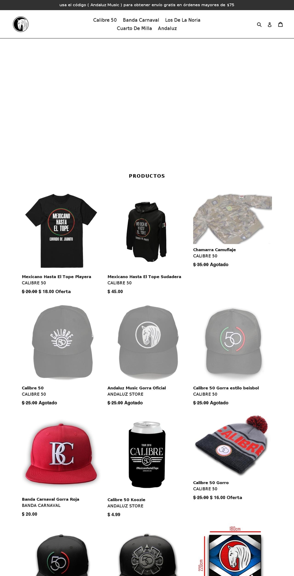 andaluzstore.com shopify website screenshot