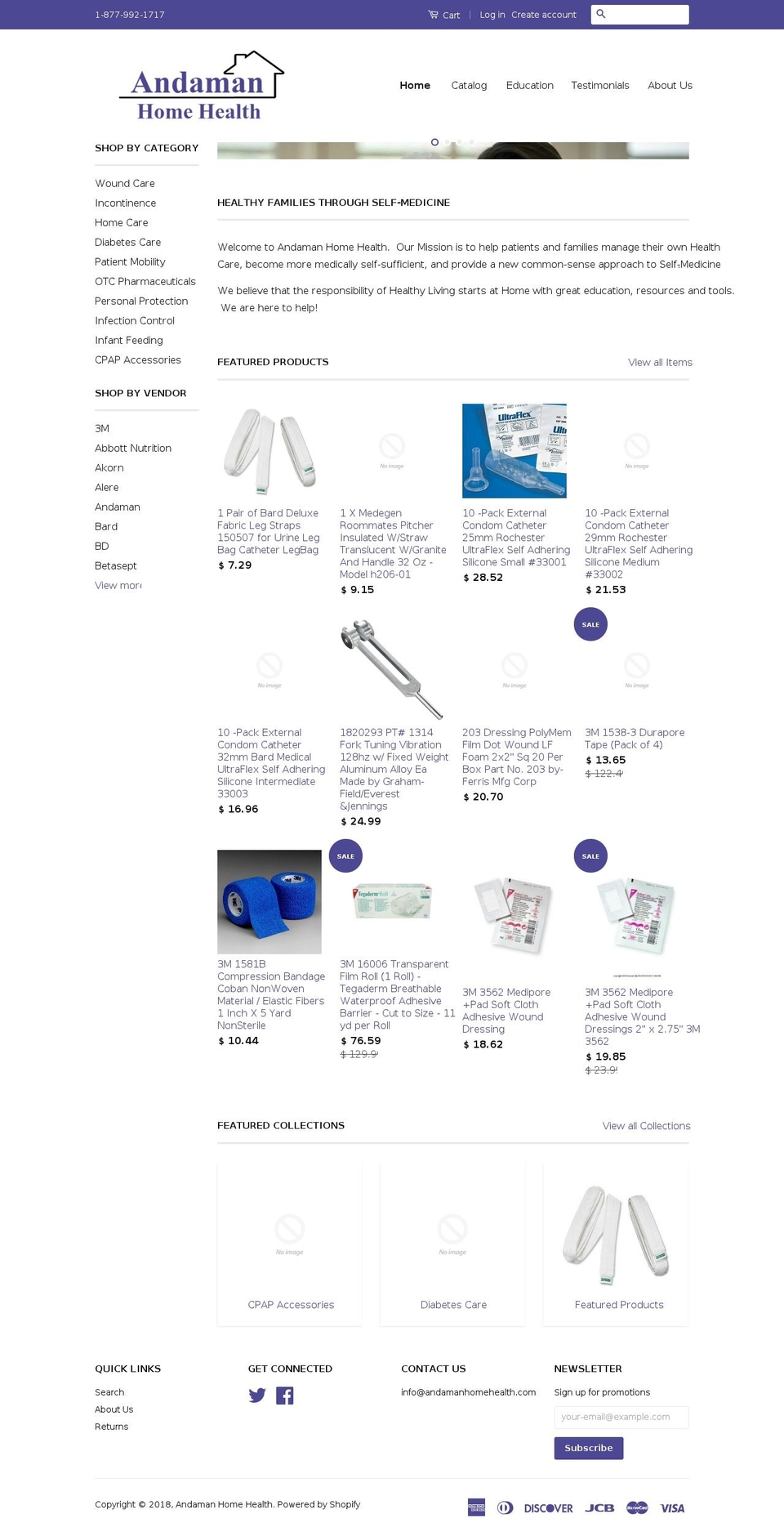 andamanhomehealth.com — Shopify storefront screenshot