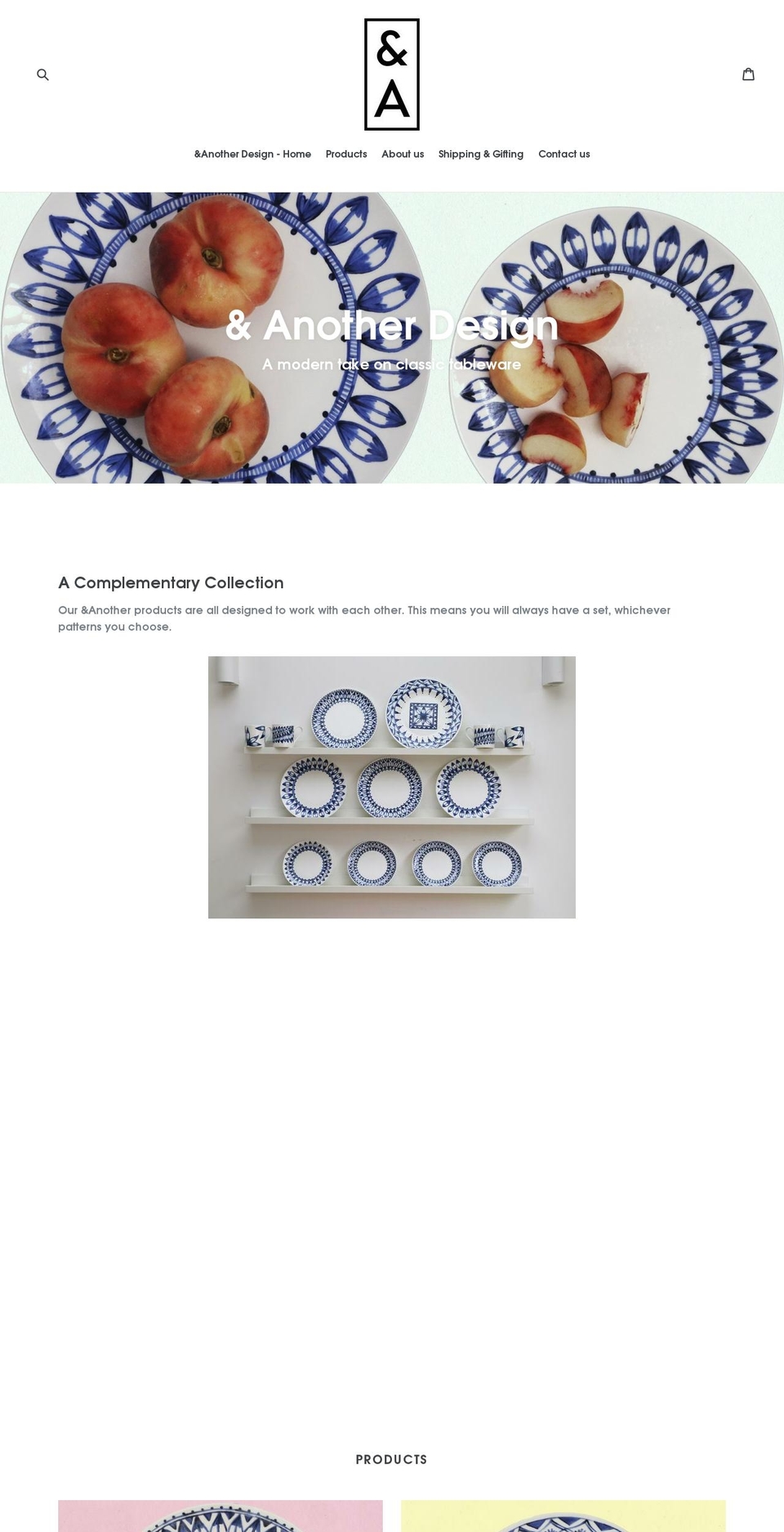 andanotherdesign.com shopify website screenshot