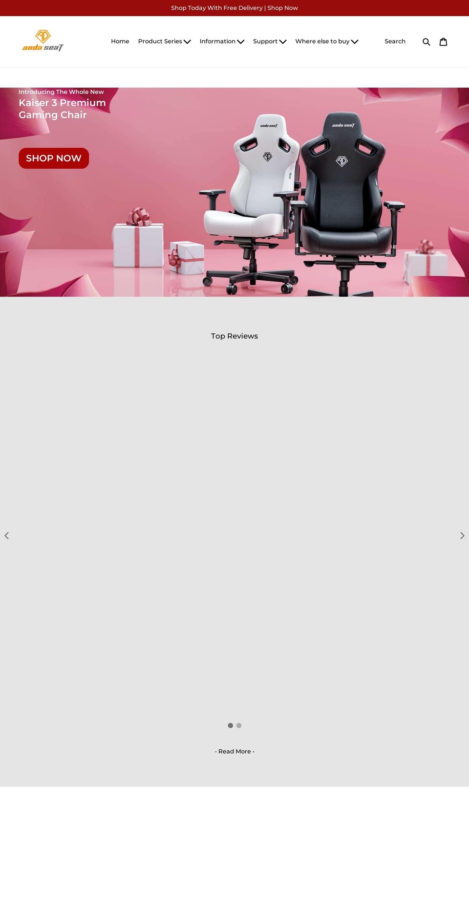 andaseat.ca shopify website screenshot