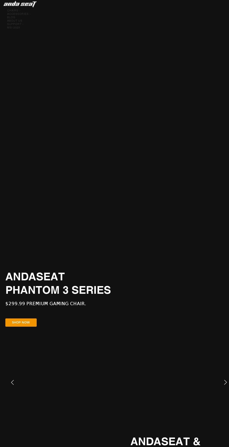 andaseat.com shopify website screenshot