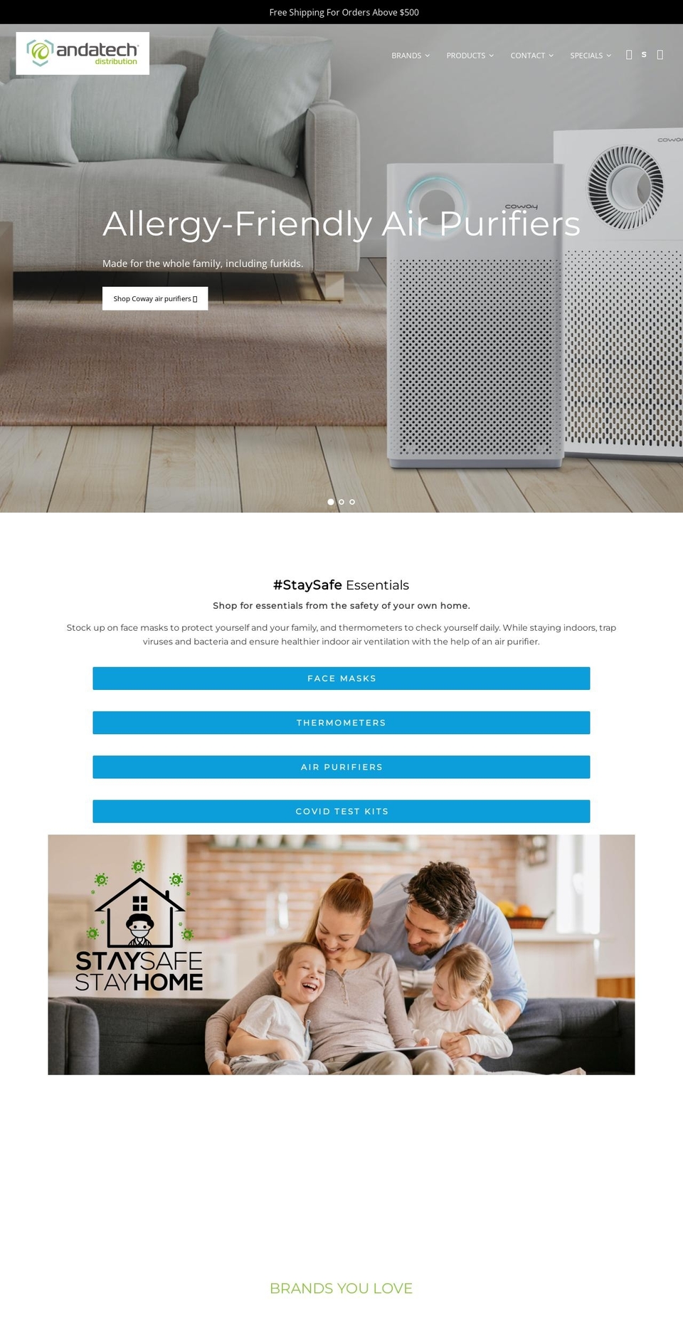 andatechdistribution.com.au shopify website screenshot
