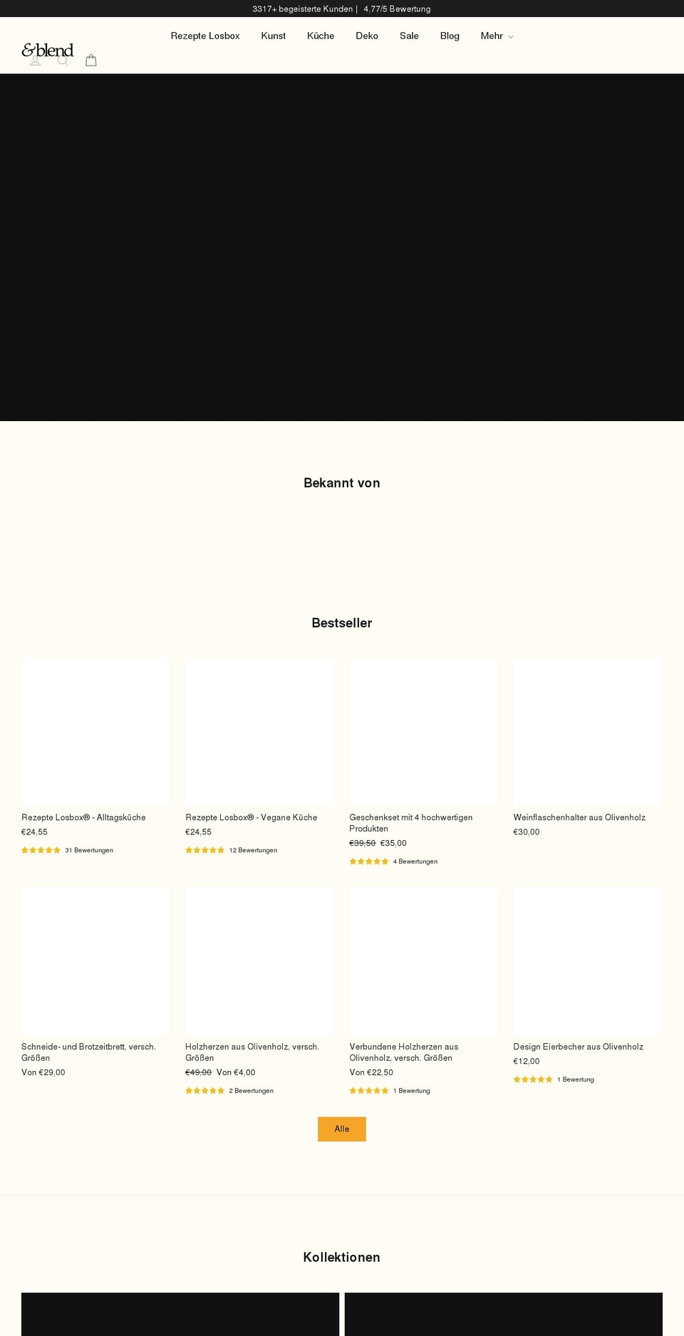 andblend.com shopify website screenshot