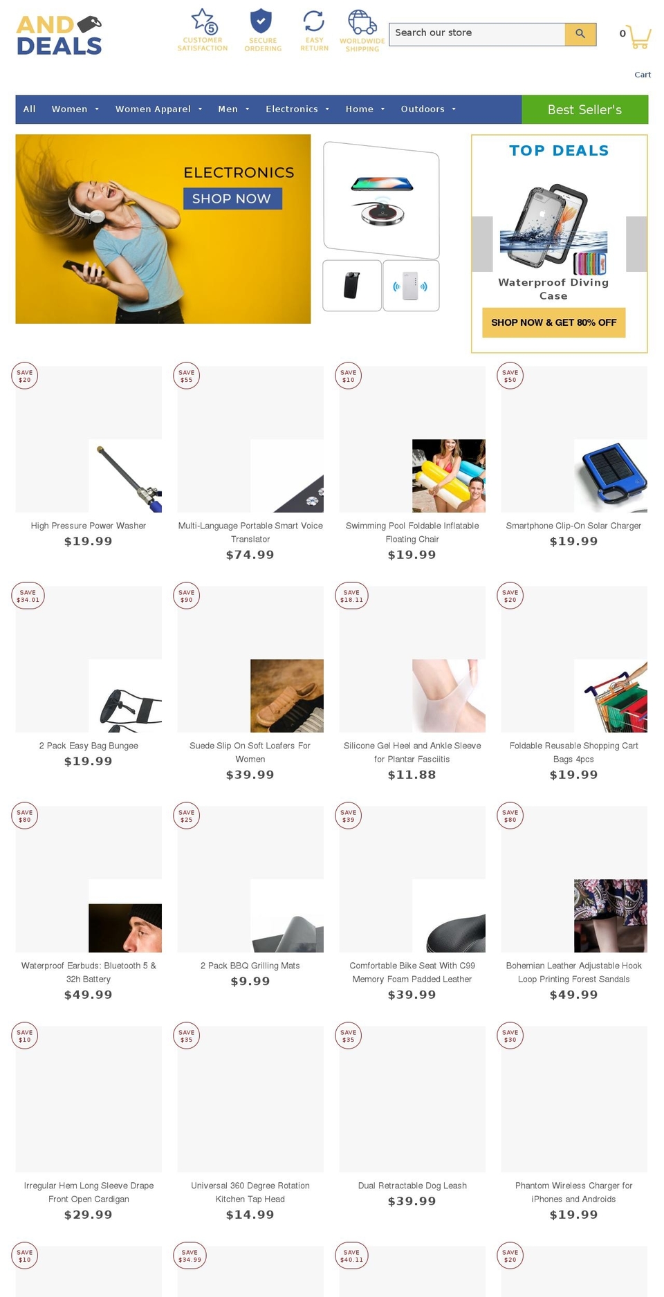 Live Brooklyn Theme + Navigation Fix Shopify theme site example anddeals.com