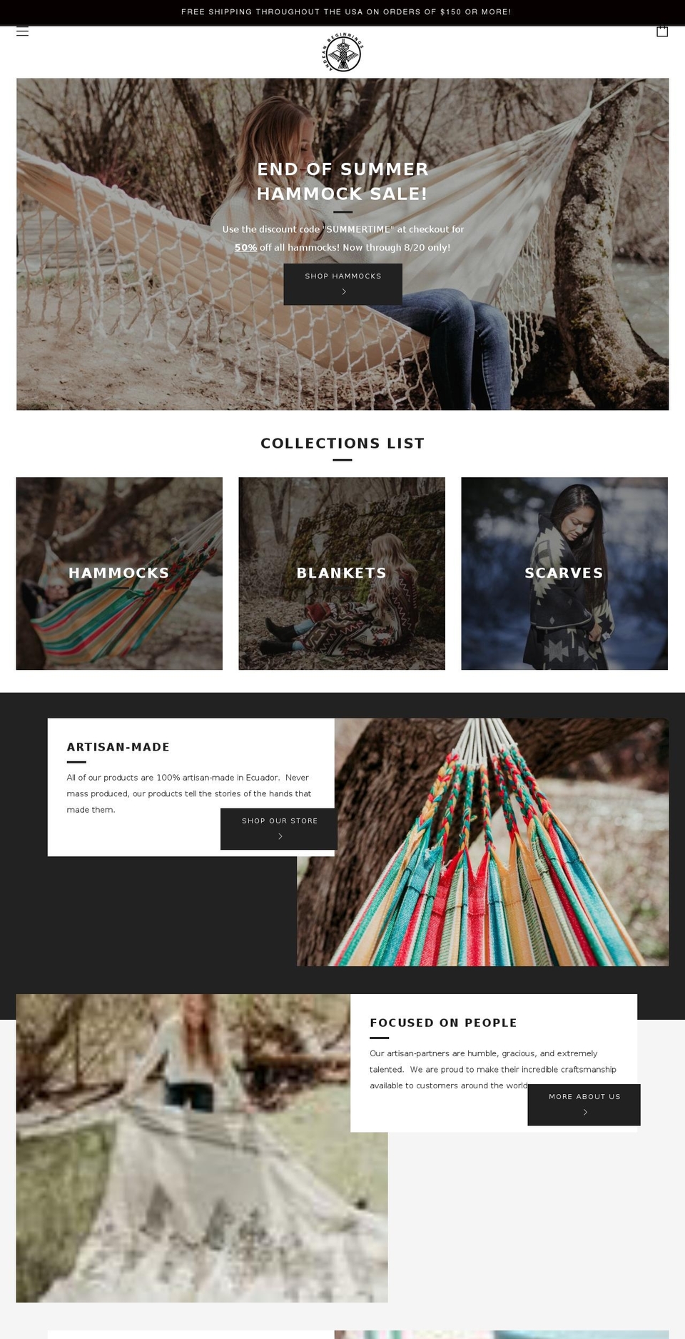 andeanbeginnings.com — Shopify storefront screenshot
