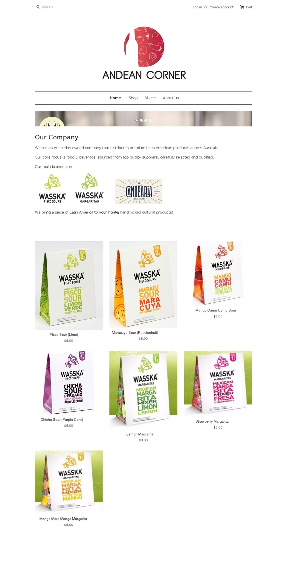 andeancorner.com — Shopify storefront screenshot