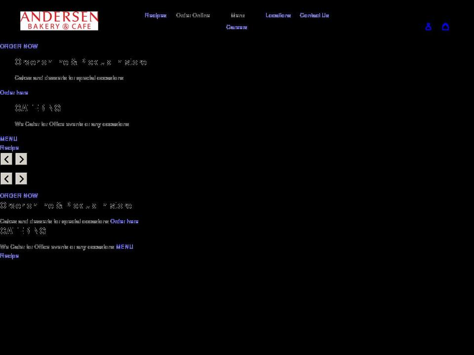 andersenbakeryusa.com shopify website screenshot