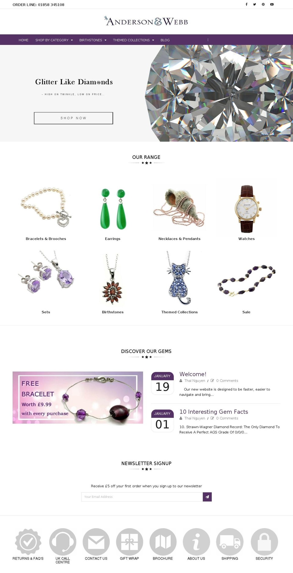 jewelry-r Shopify theme site example andersonandwebb.com