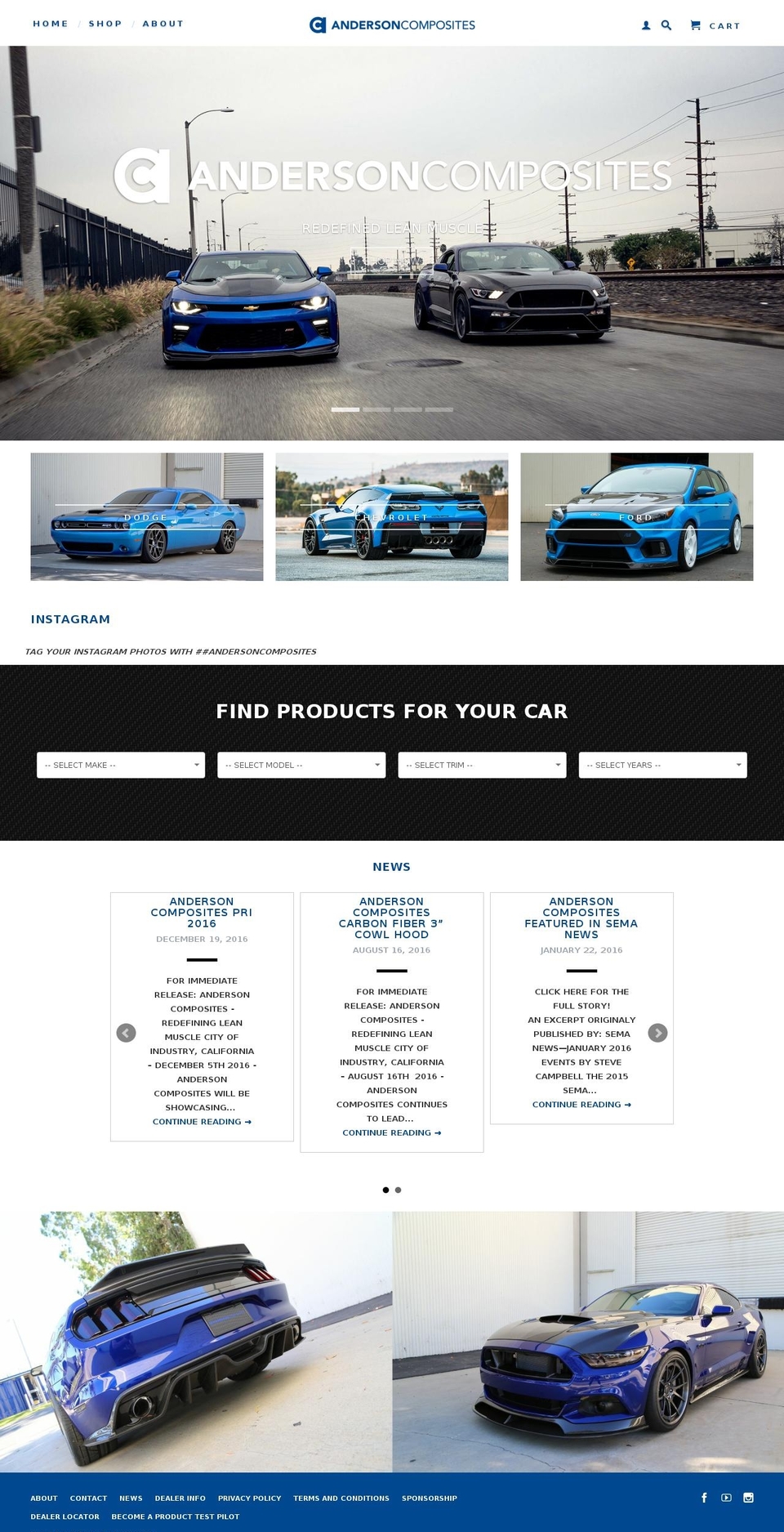 andersoncomposites.com shopify website screenshot