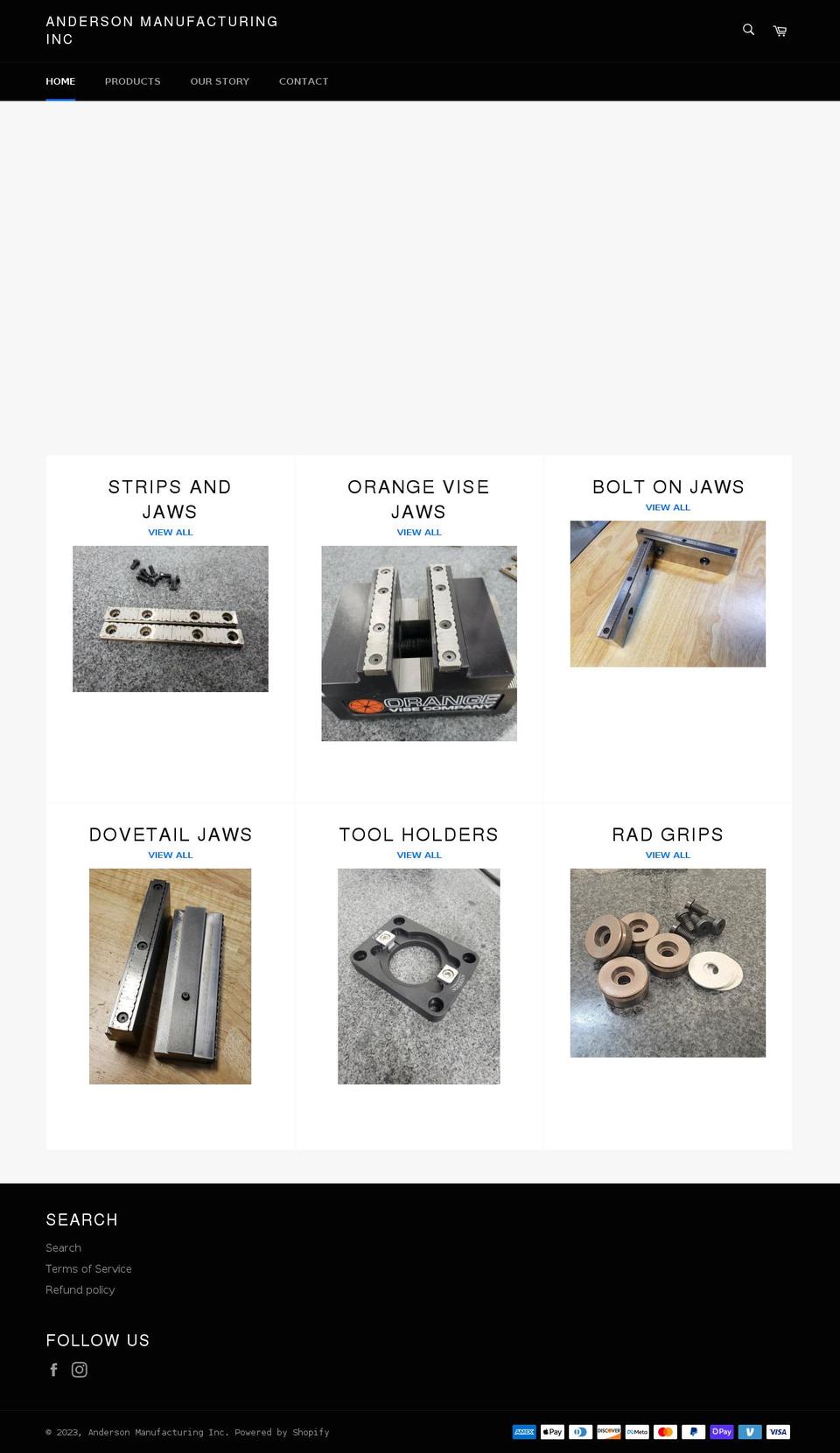 andersonmanufacturinginc.com shopify website screenshot