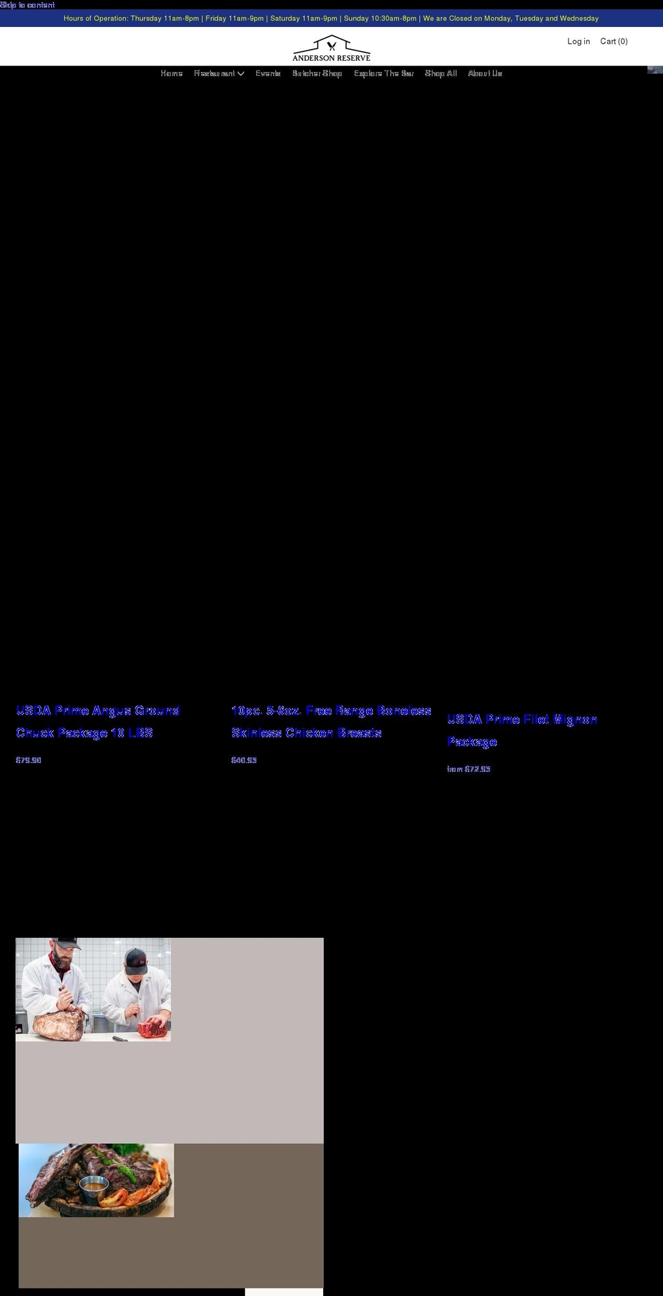 andersonreserve.com shopify website screenshot