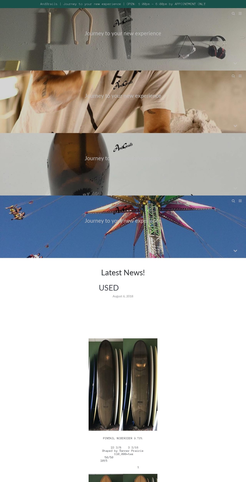 andgrails.com shopify website screenshot