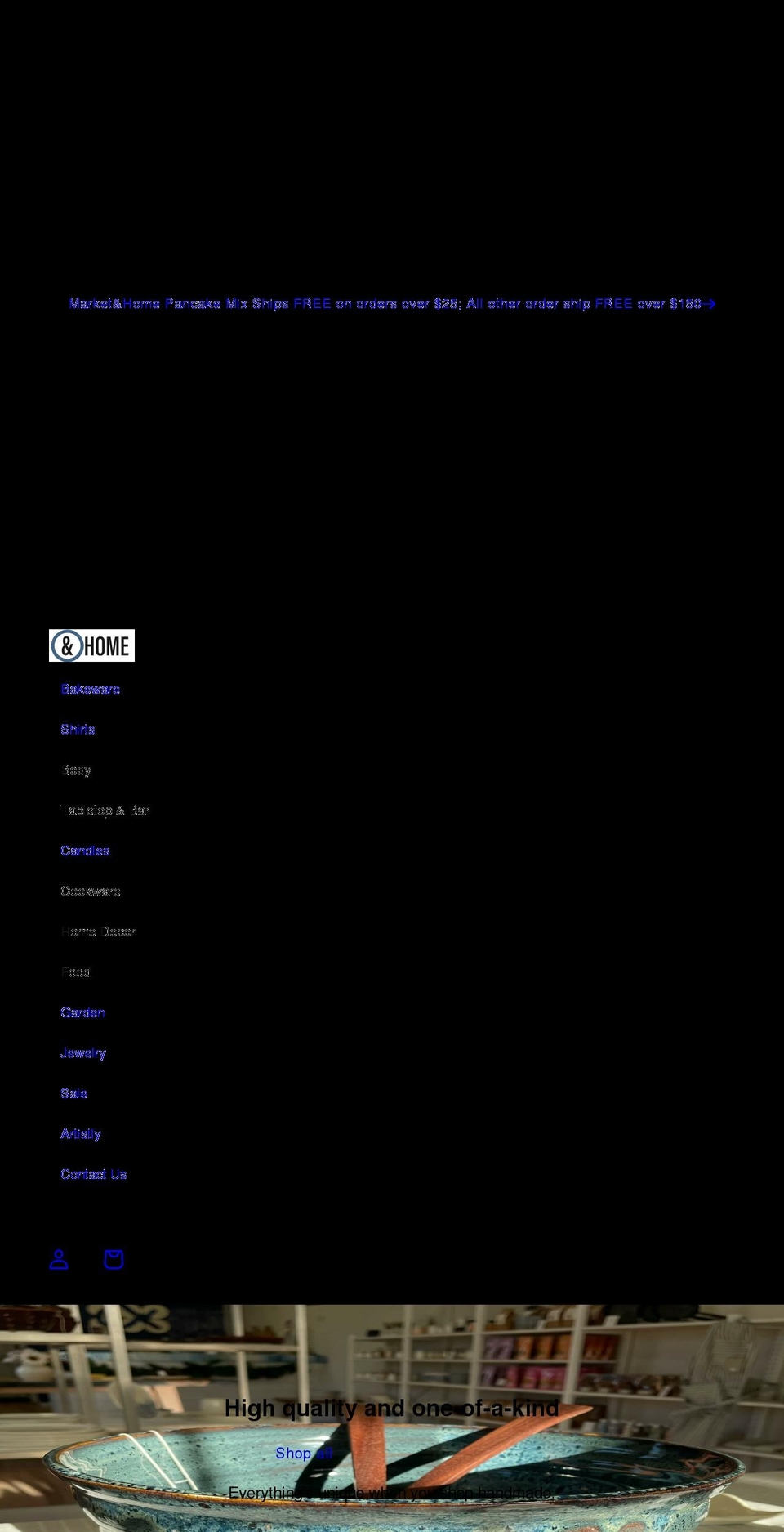 andhomechester.com shopify website screenshot