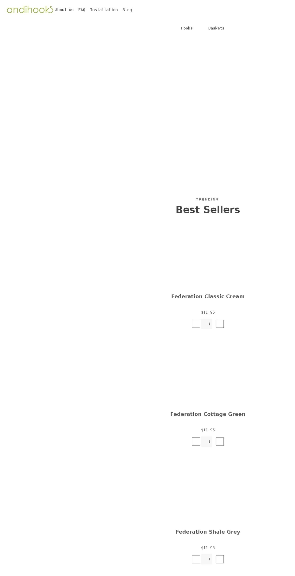 andihooks.com.au shopify website screenshot