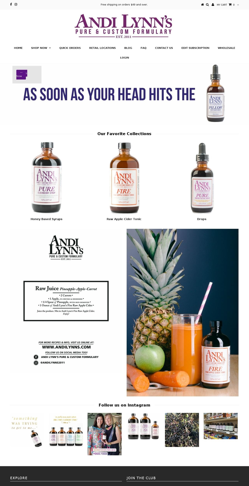 andilynns.com — Shopify storefront screenshot
