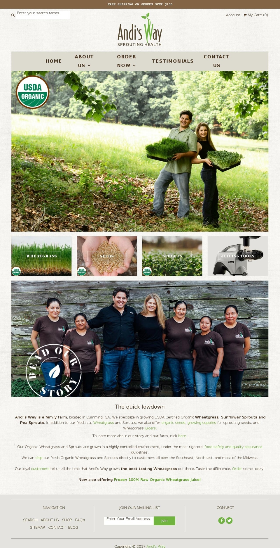 andisway.com shopify website screenshot