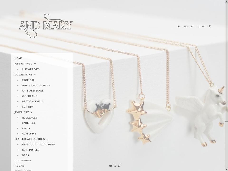 Seasons Shopify theme site example andmary.scot