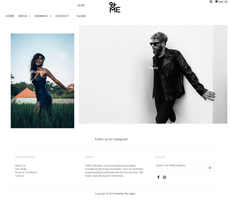 andme.co shopify website screenshot